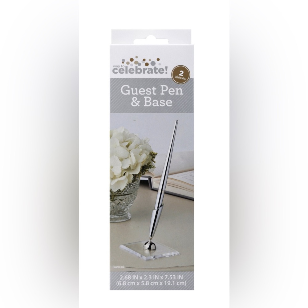 Elegant Crystal Look Wedding Signing Pen Set